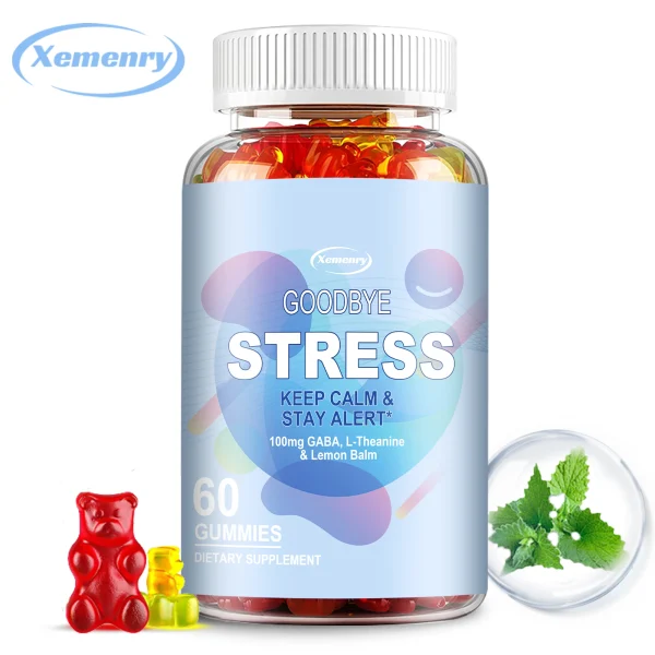 Stress Relief Gummies - Contains GABA, L-Theanine. Say Goodbye to stress