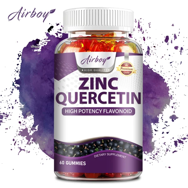 Quercetin & Zinc Gummies - Immune Support, Powerful Antioxidant - 60 Gummies